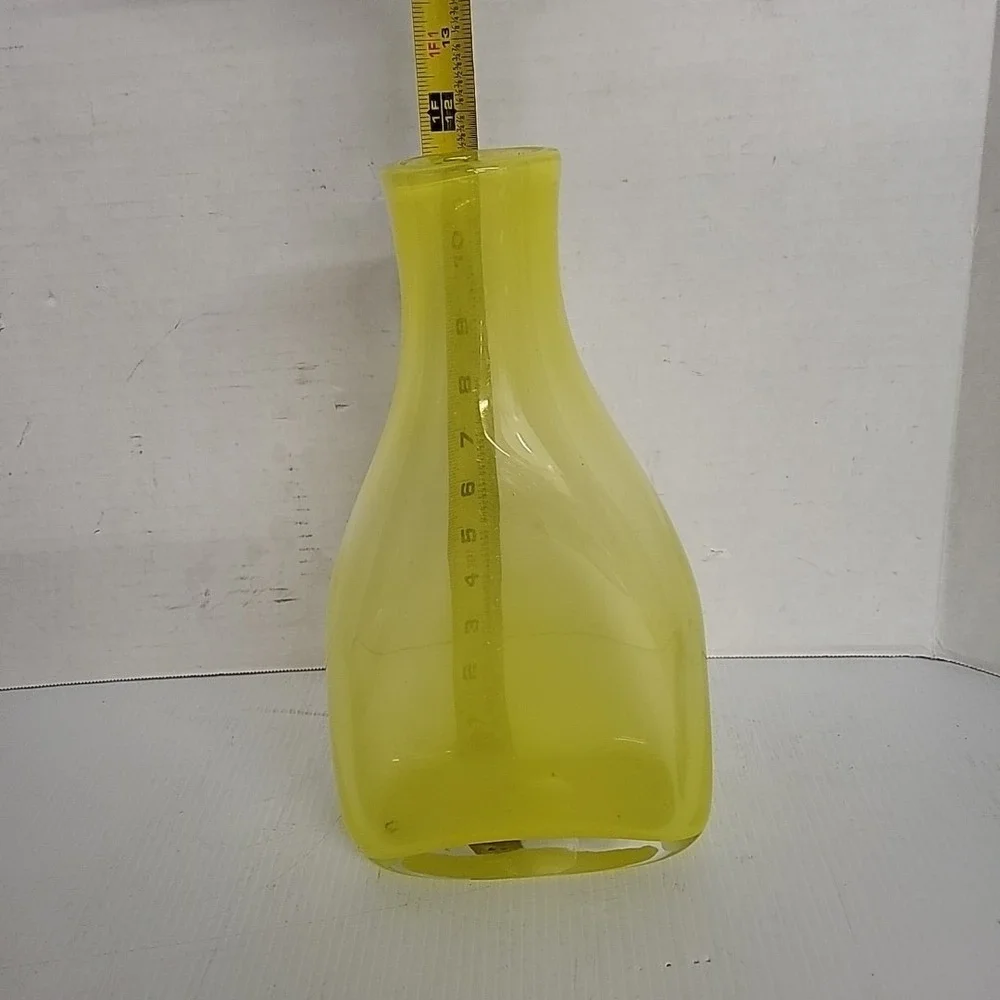Blenko Art Glass Large 11.5 Yellow Vase